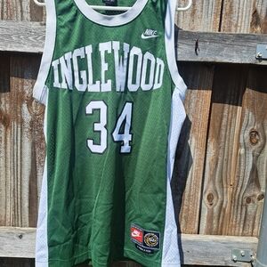 Nike Inglewood 34 Green Basketball Jersey
